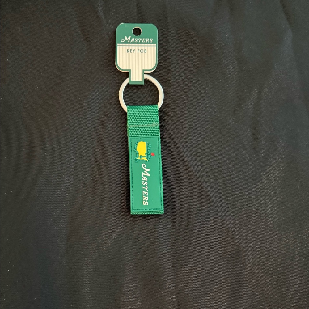 Masters Green Golf Logo Key Fob with Yellow Accent